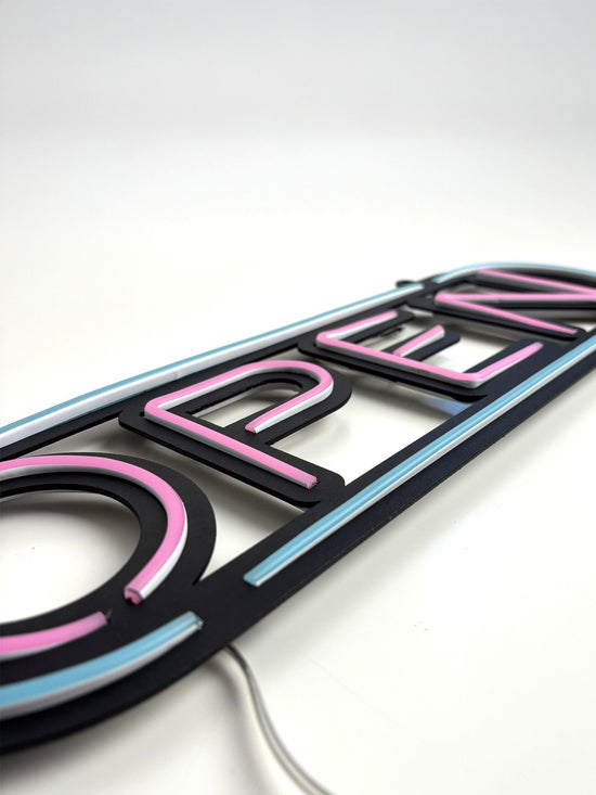 Open Neon Işık Klasik