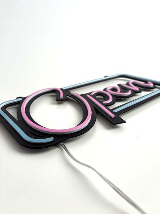 Open Neon Işık Modern