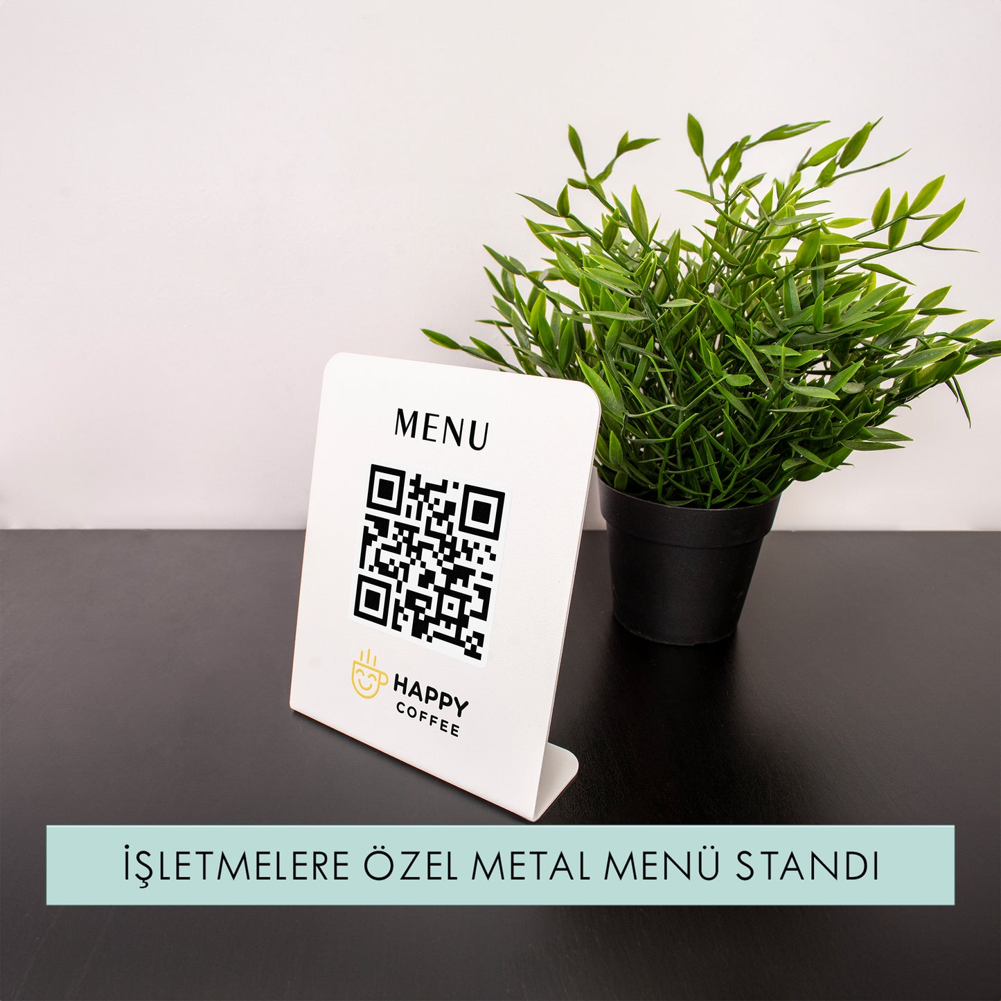 Metal QR Menü Standı