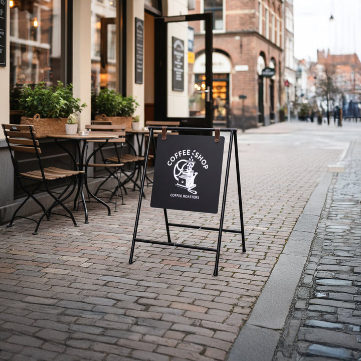 Mağaza Önü Katlanır Tabela - Siyah