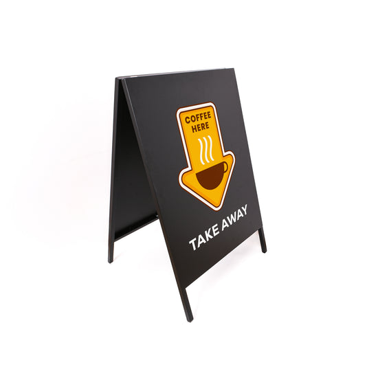 Mağaza Önü Açılır Kapanır Tabela - Siyah