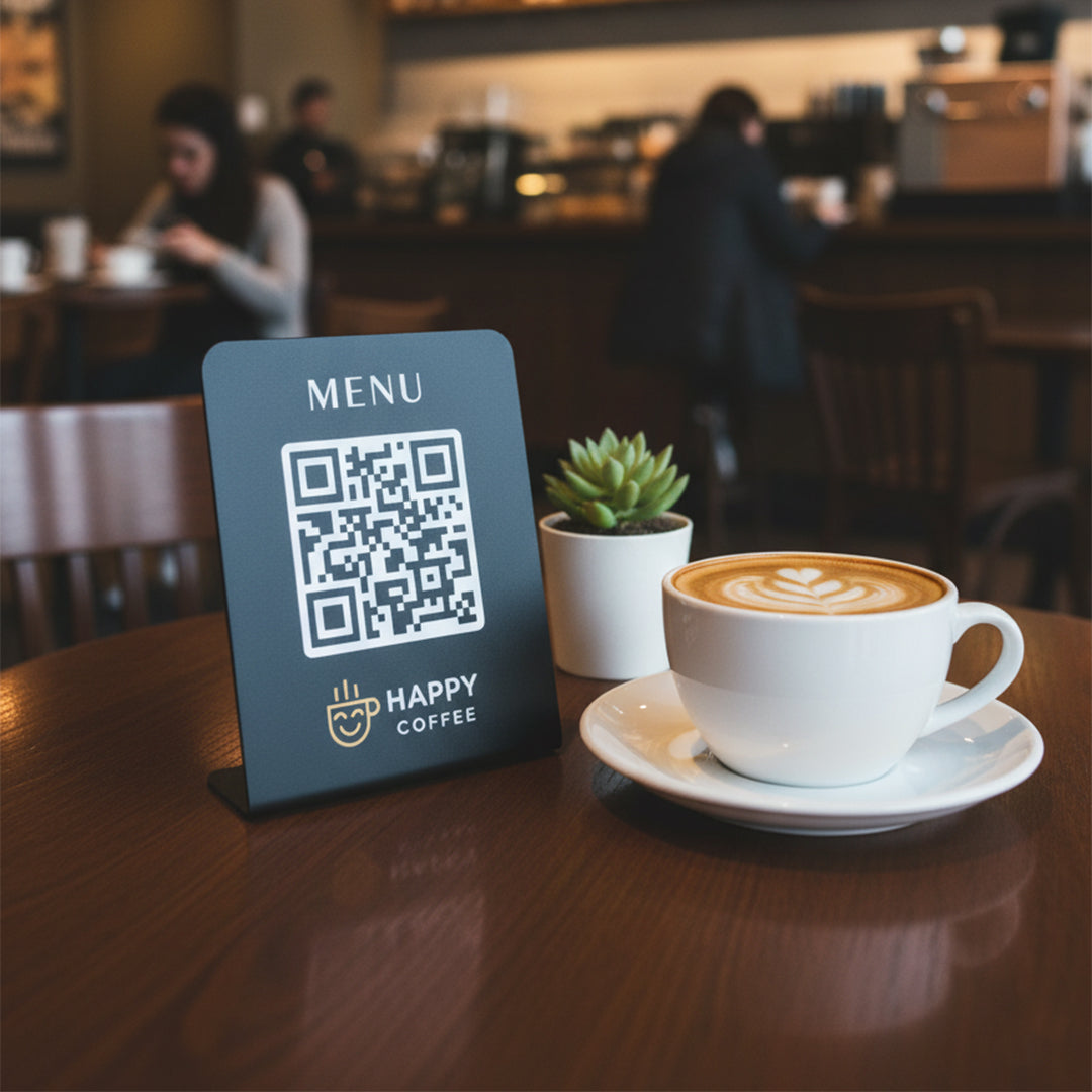 Metal QR Menü Standı