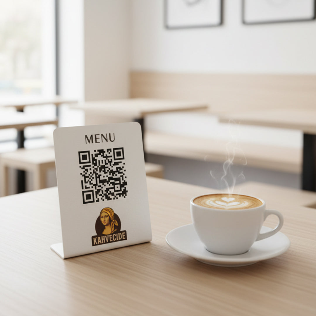 Metal QR Menü Standı