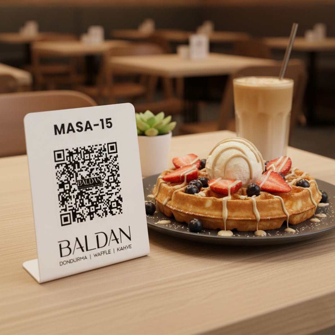 Metal QR Menü Standı