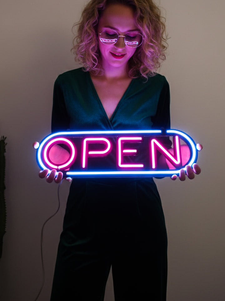 Open Neon Işık Klasik