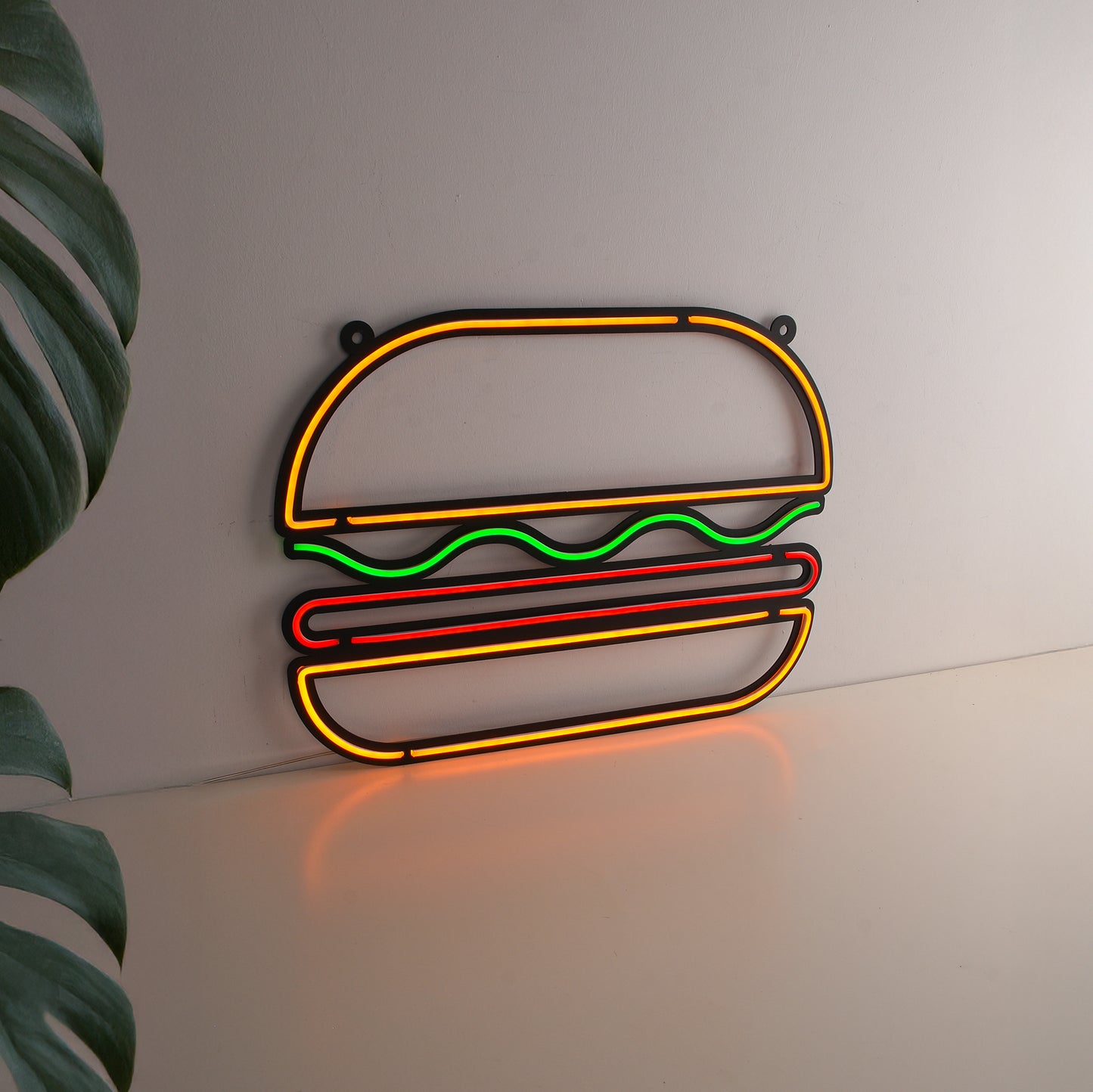 Hamburger Neon Dekor