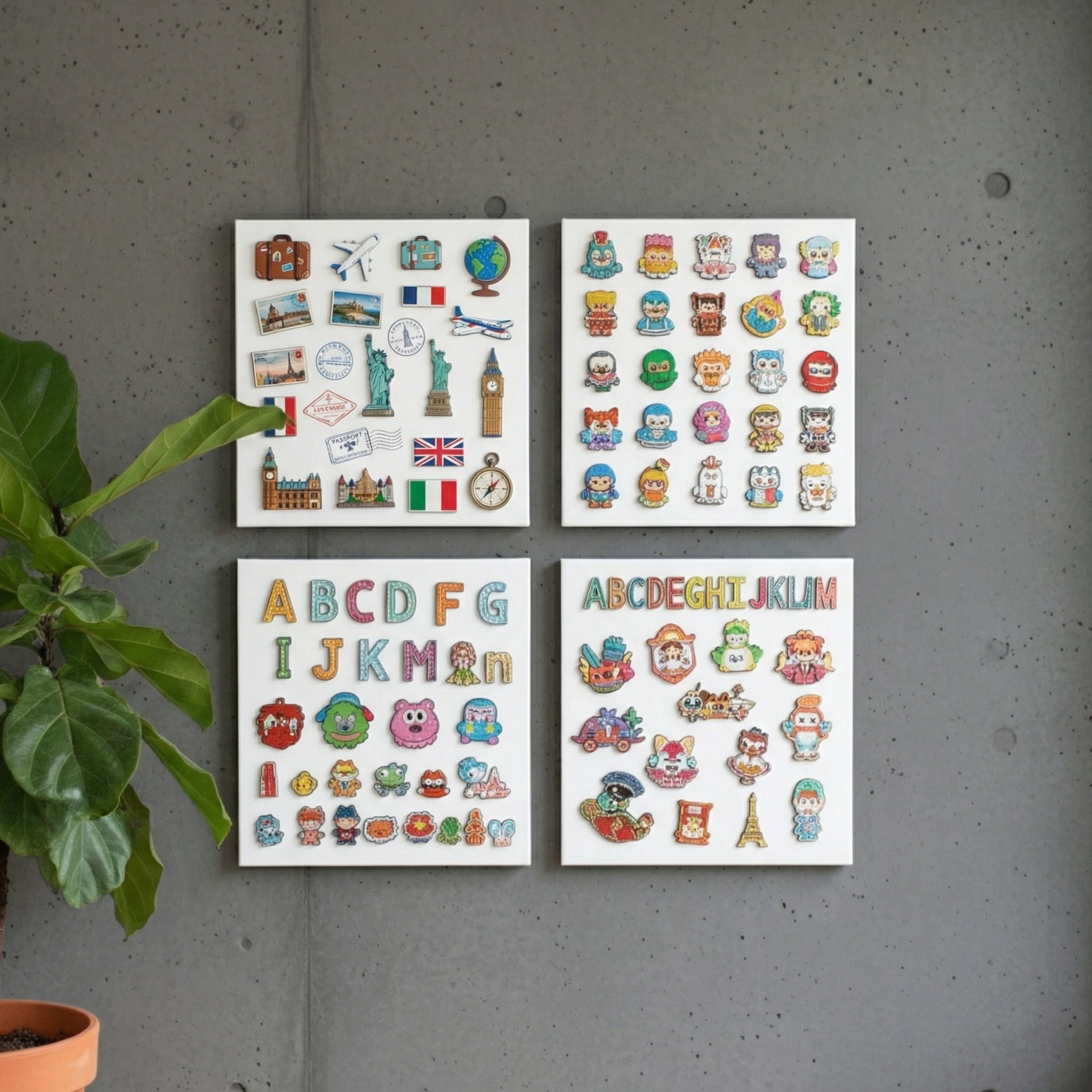 Metal Magnet Panosu Beyaz