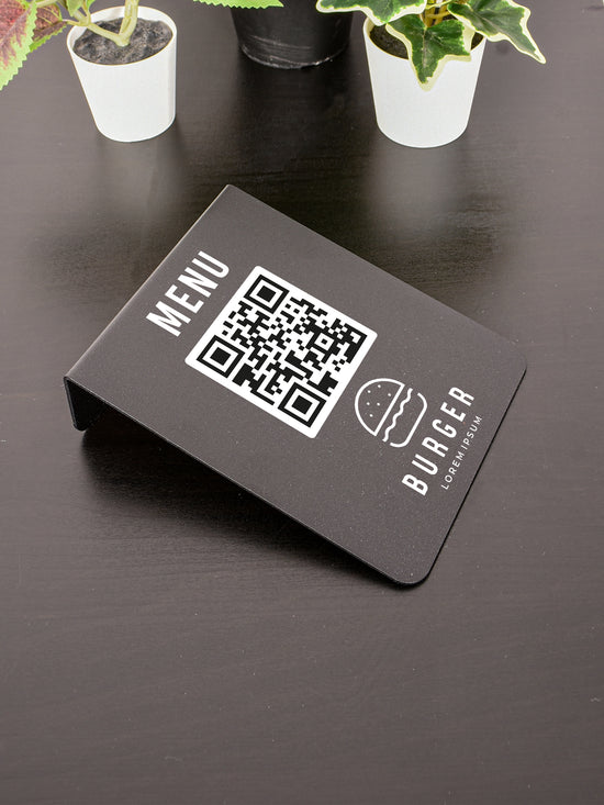 Minimalist Metal QR Menü Standı