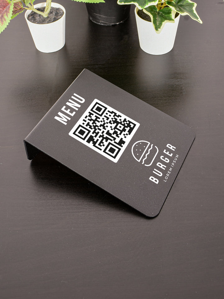 Minimalist Metal QR Menü Standı