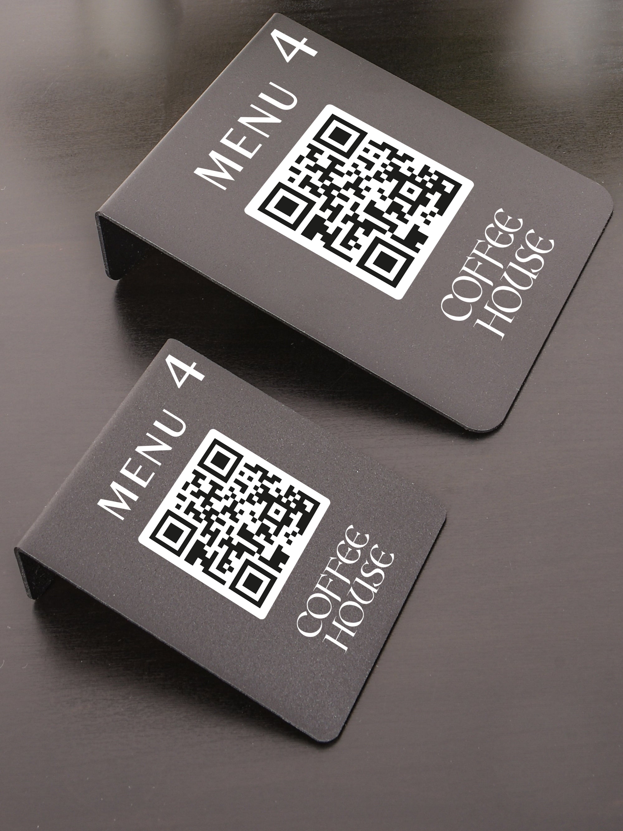 Minimalist Metal QR Menü Standı