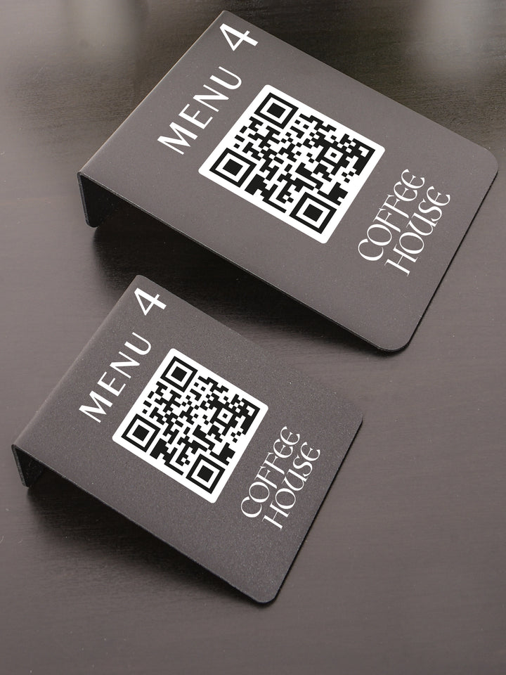 Minimalist Metal QR Menü Standı