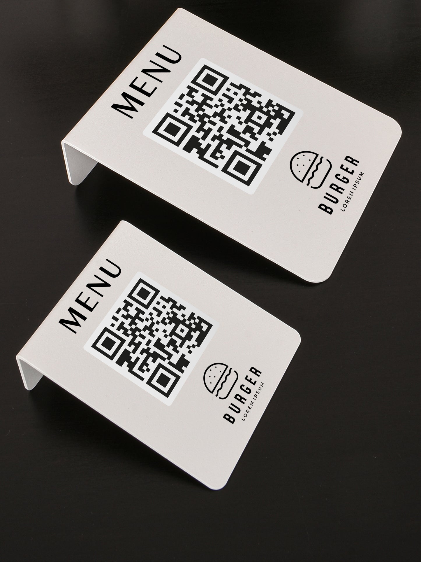 Minimalist Metal QR Menü Standı