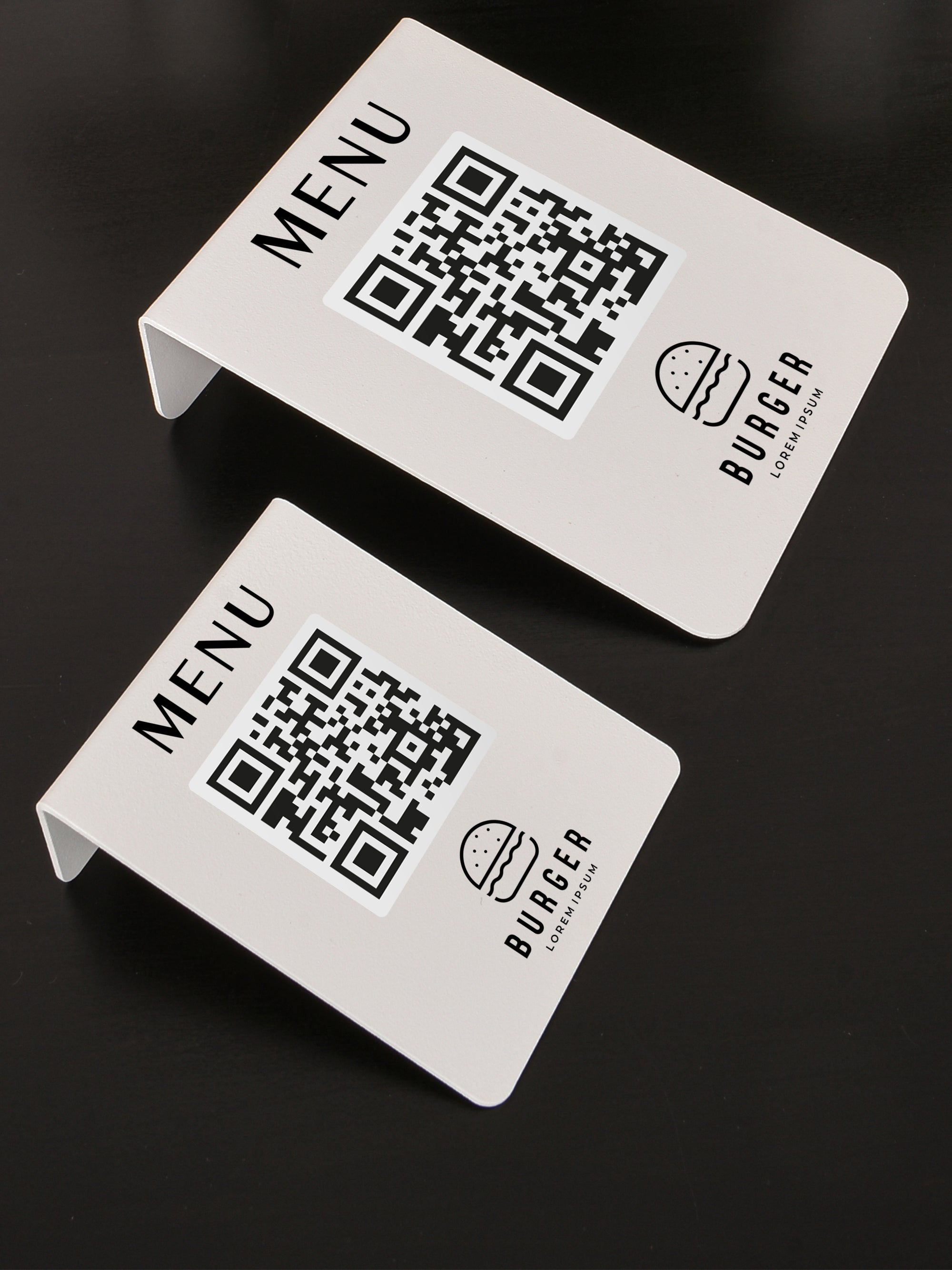 Minimalist Metal QR Menü Standı