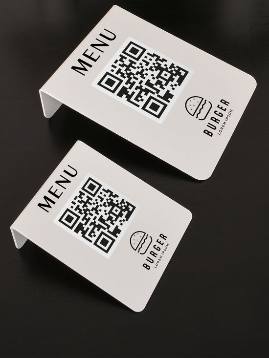 Minimalist Metal QR Menü Standı