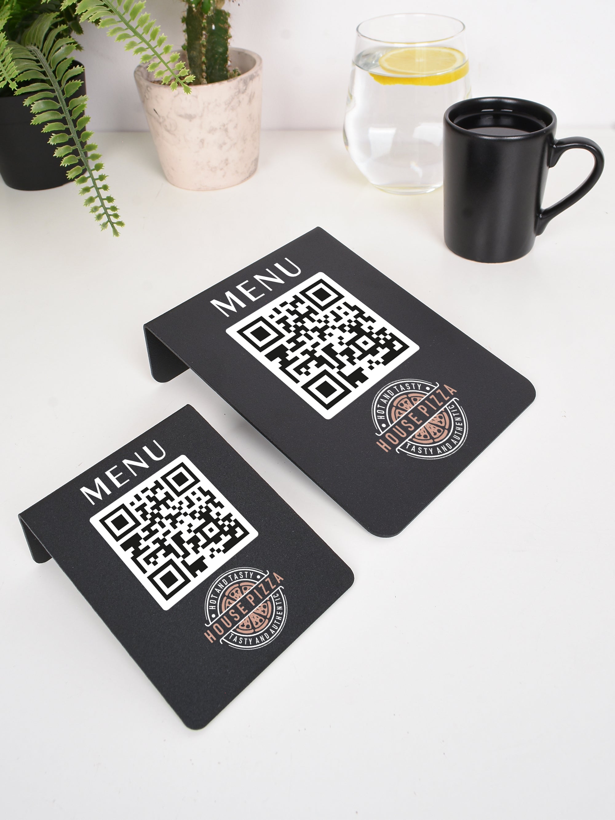 Minimalist Metal QR Menü Standı