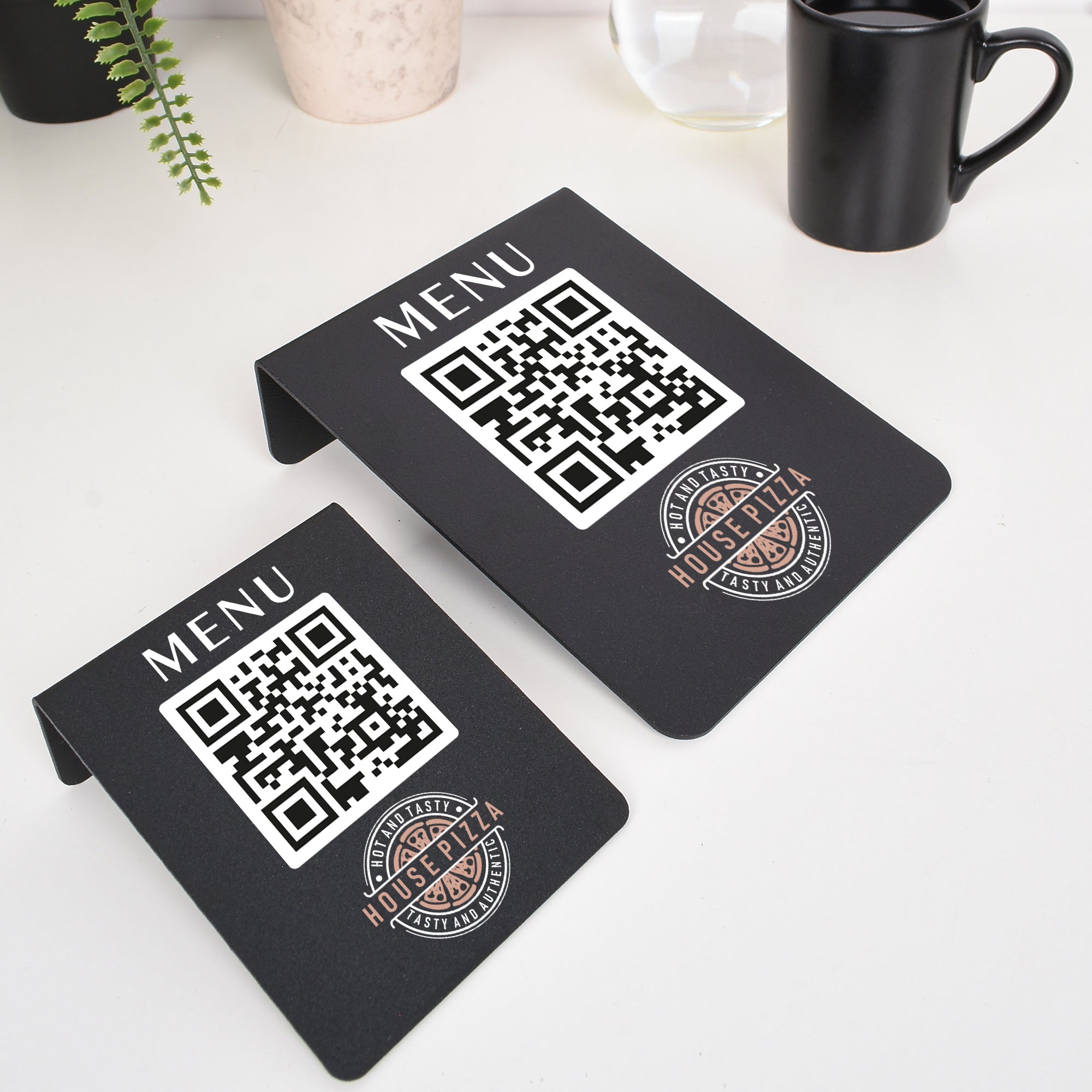 Minimalist Metal QR Menü Standı