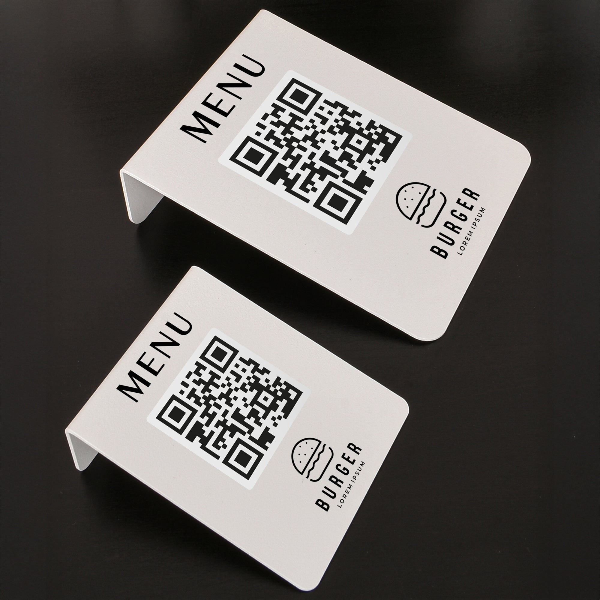 Minimalist Metal QR Menü Standı