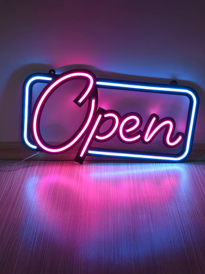 Open Neon Işık Modern