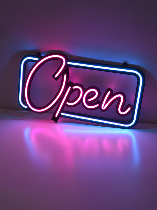 Open Neon Işık Modern