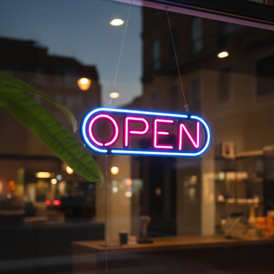 Open Neon Işık Klasik