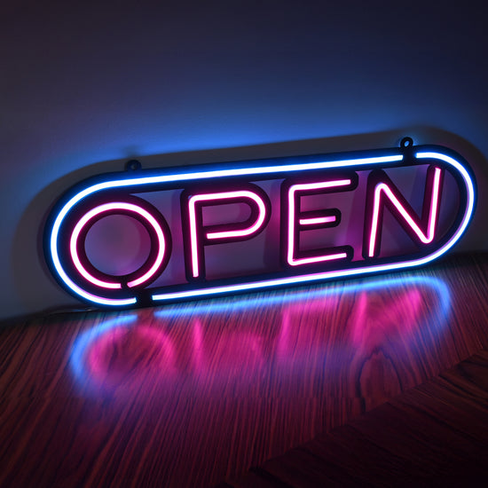 Open Neon Işık Klasik