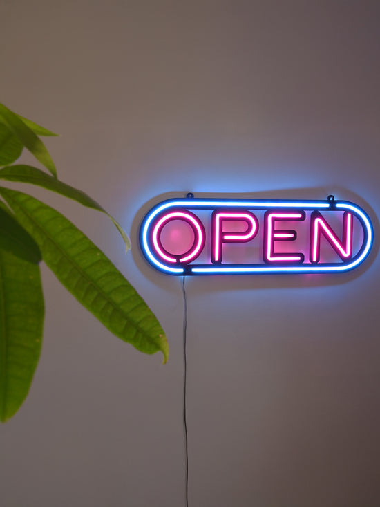 Open Neon Işık Klasik