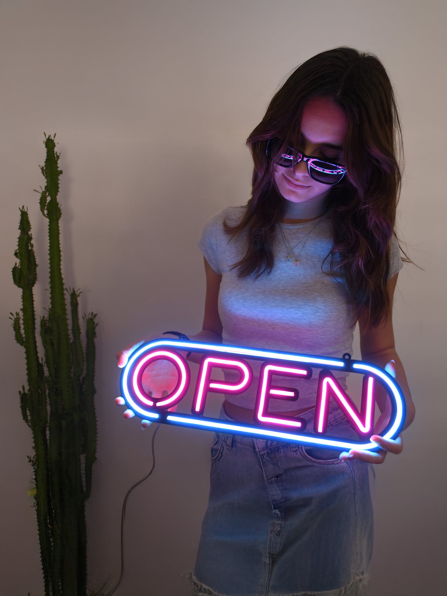Open Neon Işık Klasik
