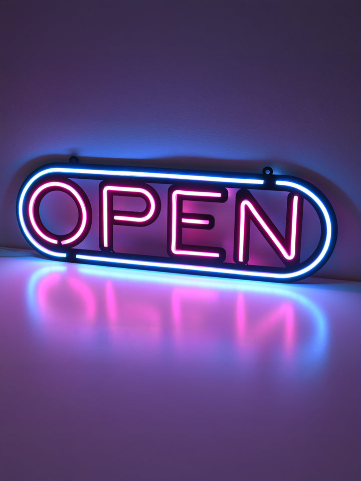 Open Neon Işık Klasik
