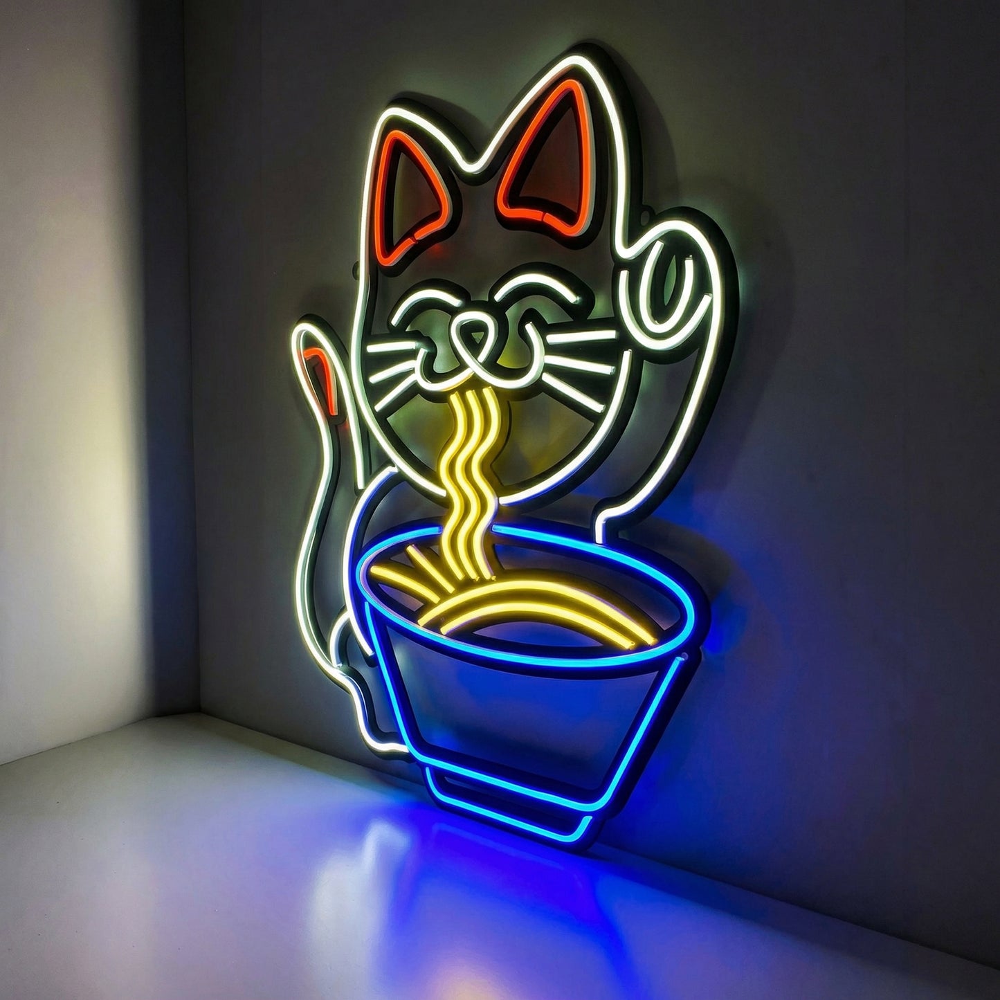 Şanslı Kedi Ramen Neon
