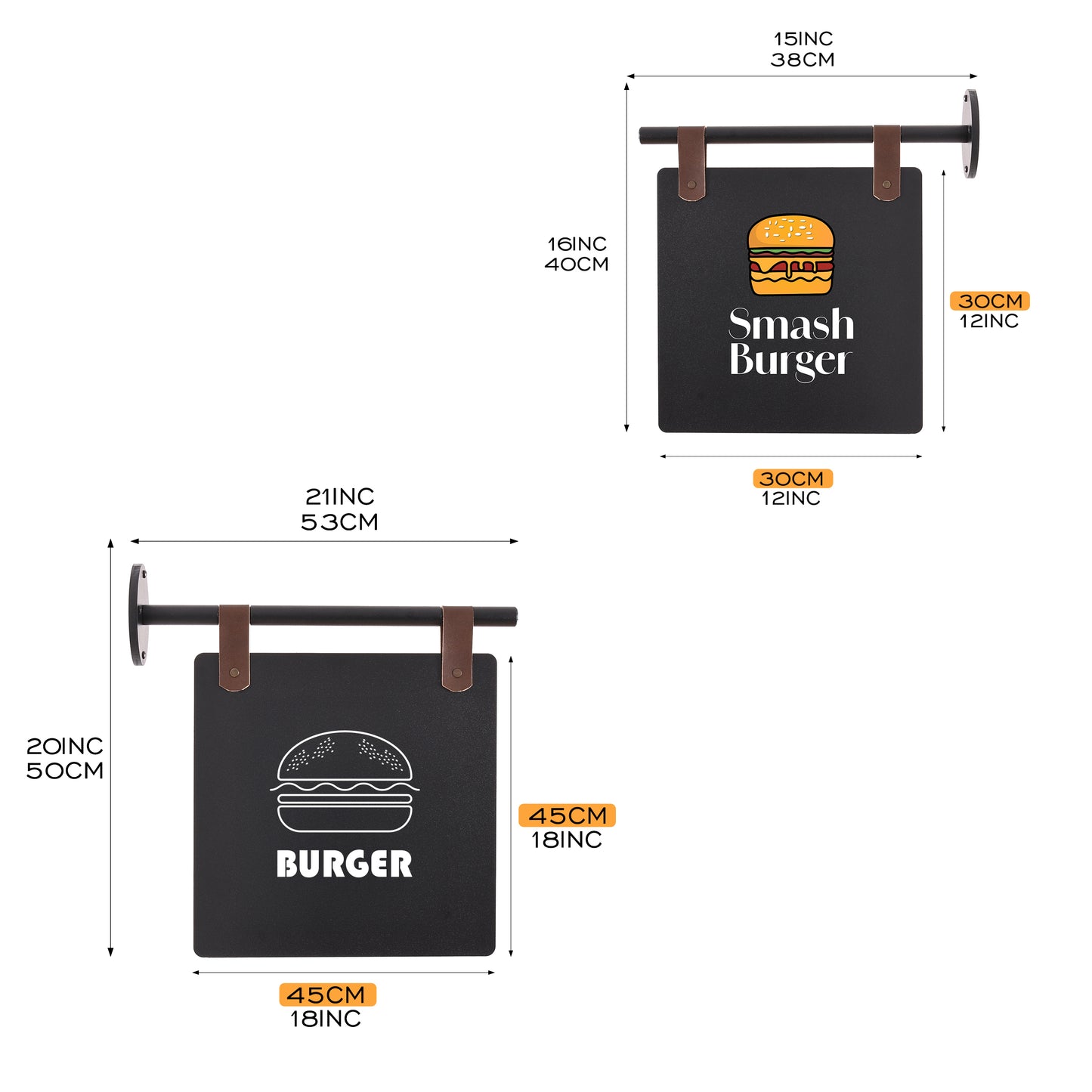 Çift Taraflı Metal Bayrak Tabela