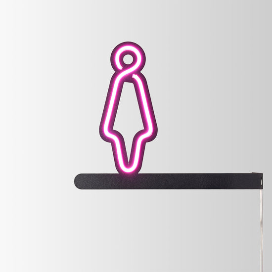 WC Kadın Neon Tabela