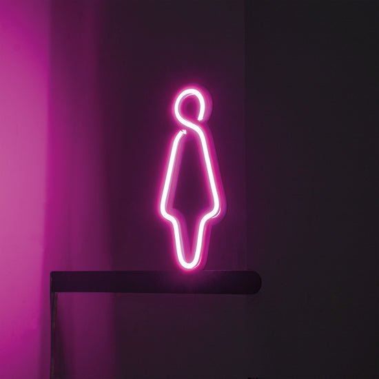 WC Kadın Neon Tabela