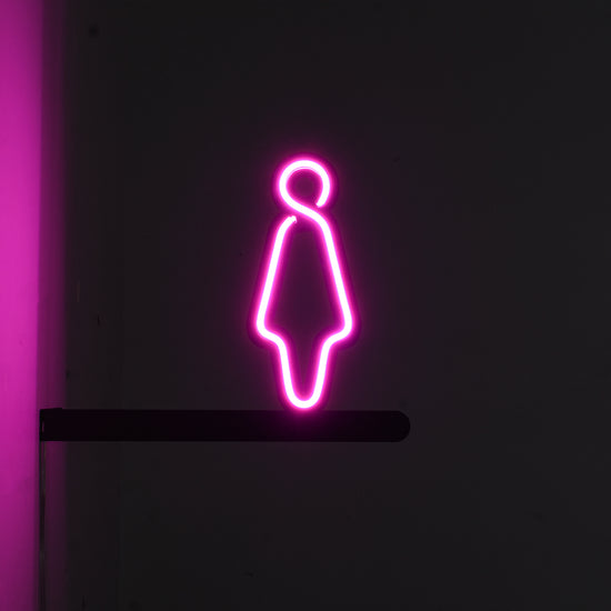 WC Kadın Neon Tabela