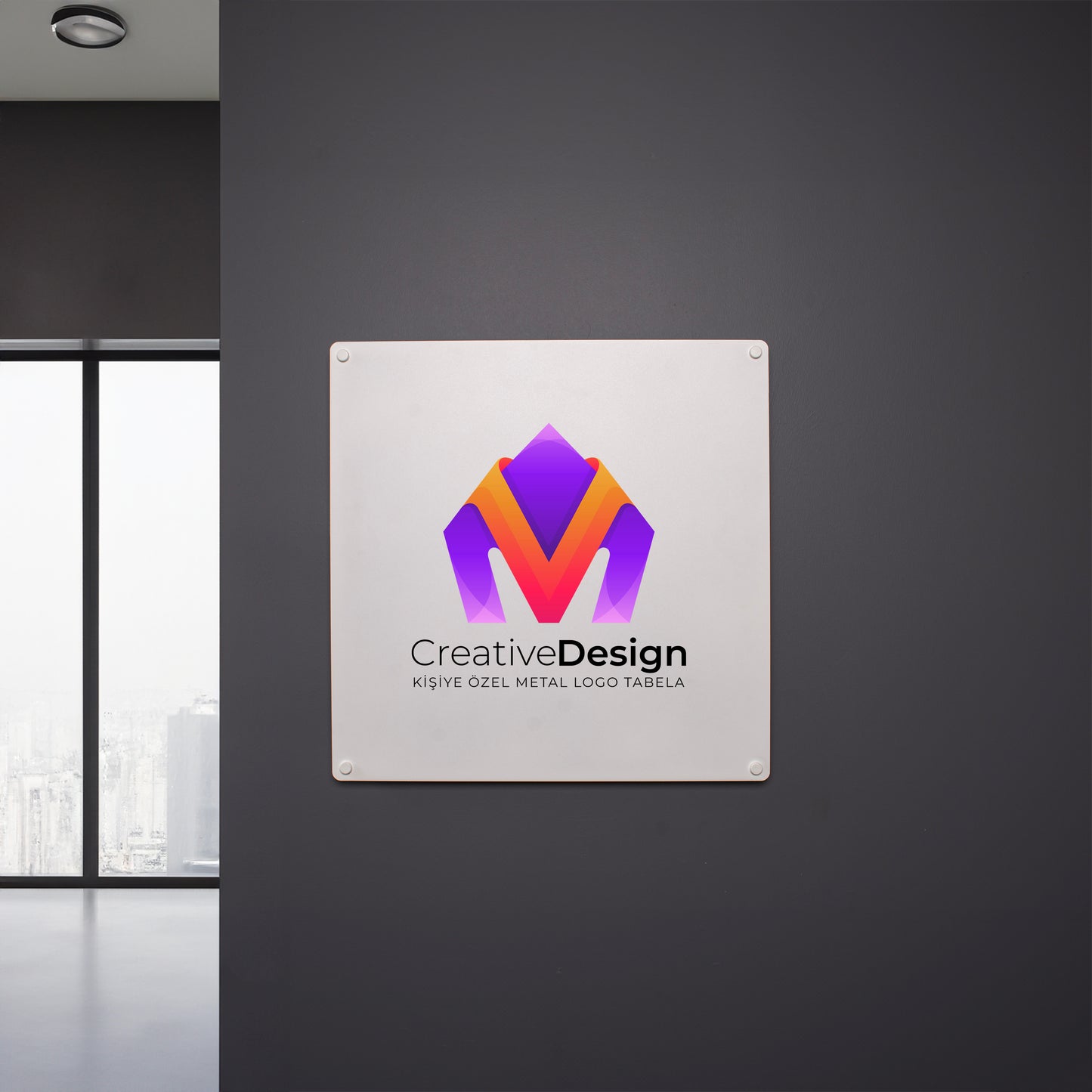 İşletmelere Özel Metal Logo Tabela