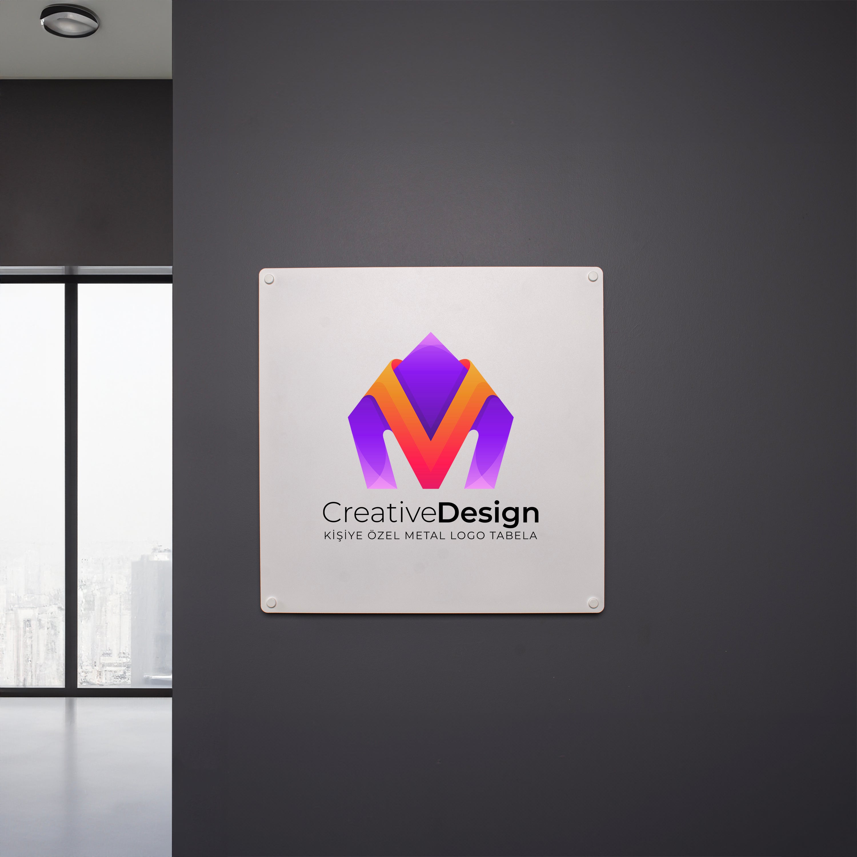 İşletmelere Özel Metal Logo Tabela