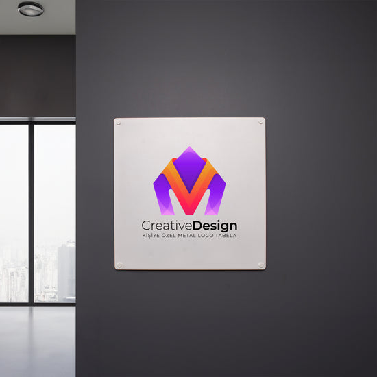 İşletmelere Özel Metal Logo Tabela