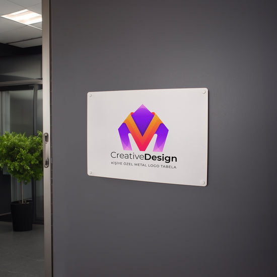 İşletmelere Özel Metal Logo Tabela