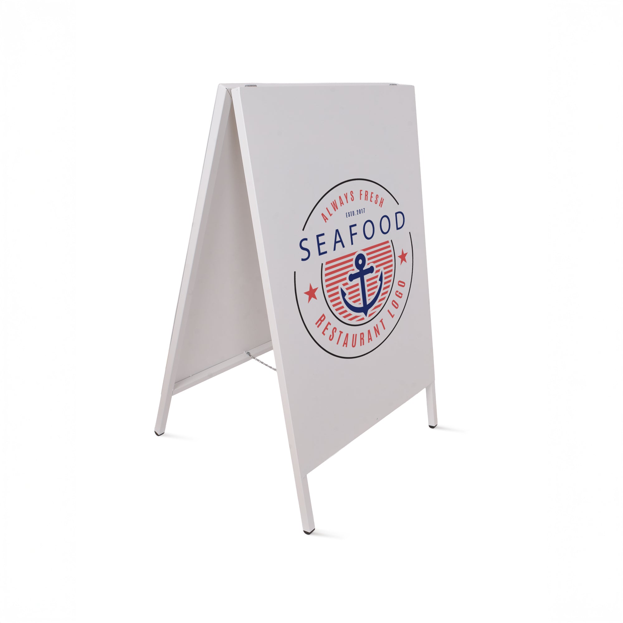 Mağaza Önü Açılır Kapanır Tabela - Beyaz