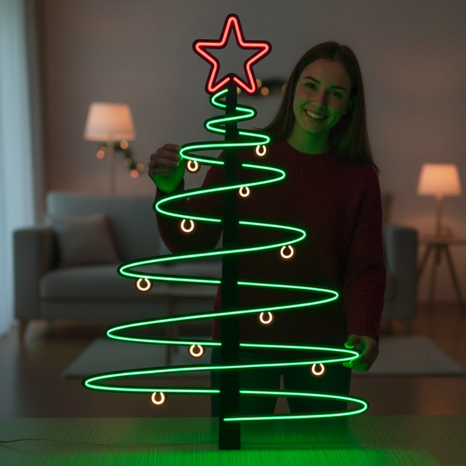 Yılbaşı Ağacı Neon Dekor