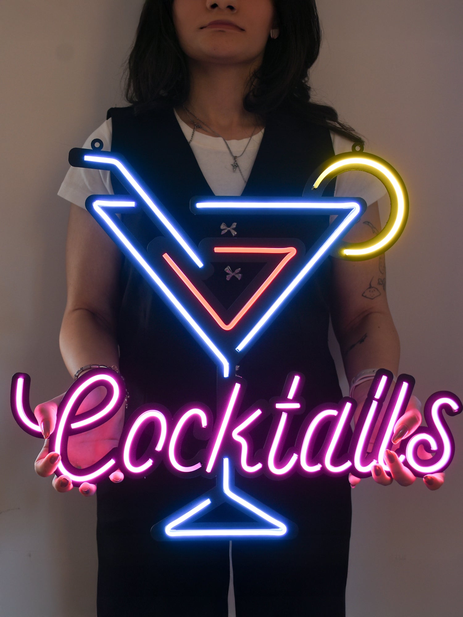 Cocktail Neon Tabela - Bar Dekoru