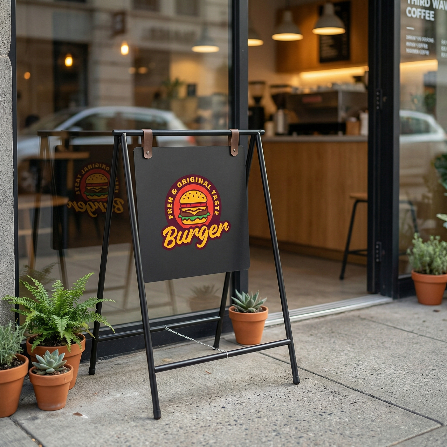 Mağaza Önü Katlanır Kaldırım Tabelası