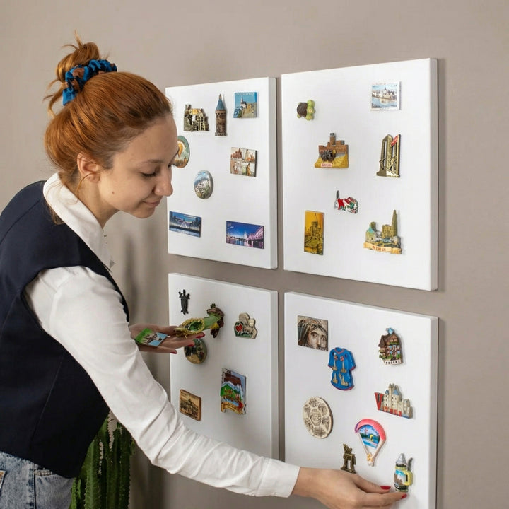 Metal Magnet Panosu Beyaz