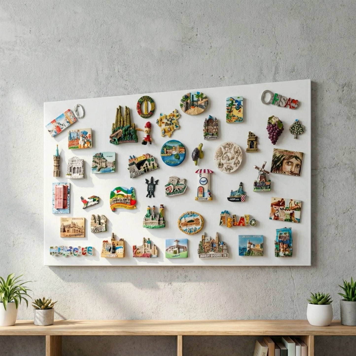 Metal Magnet Panosu Beyaz