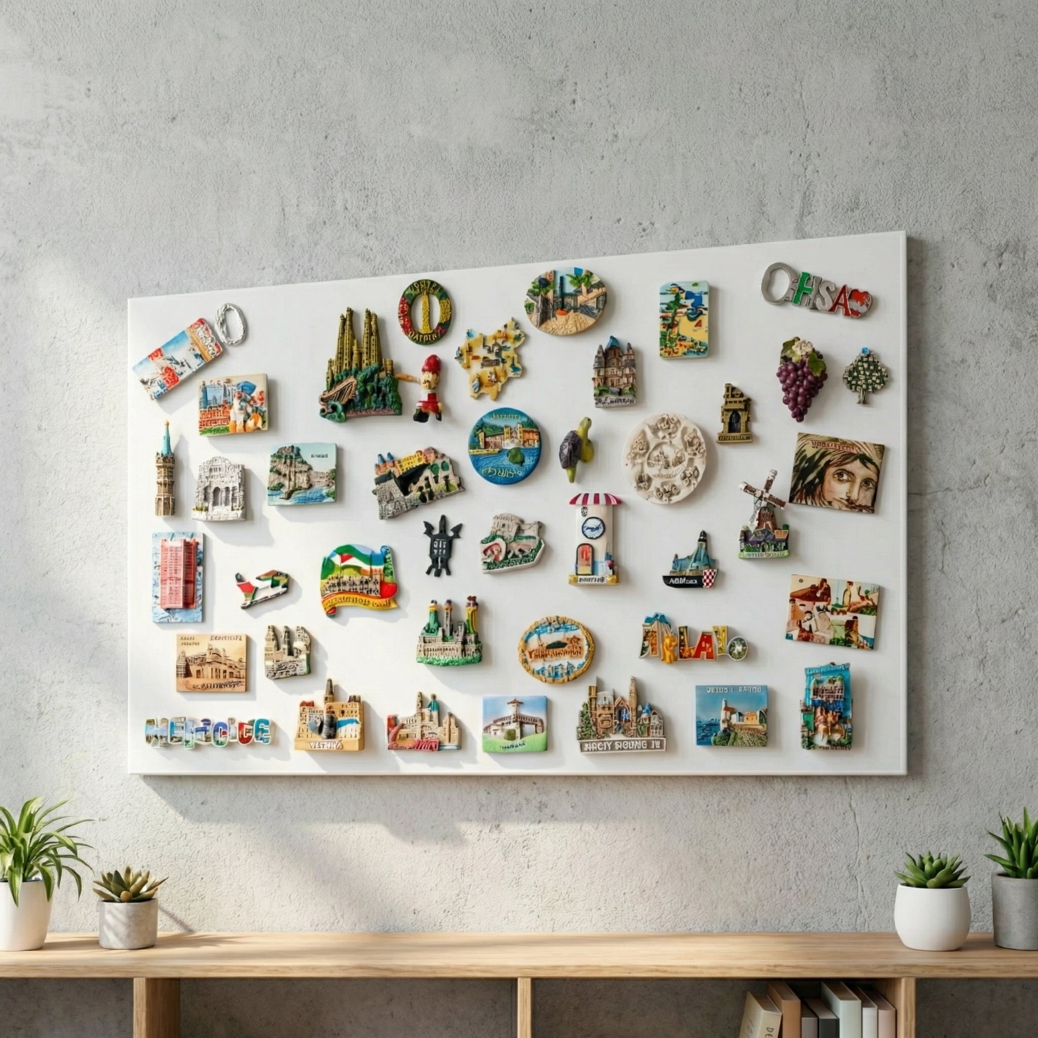 Metal Magnet Panosu Beyaz