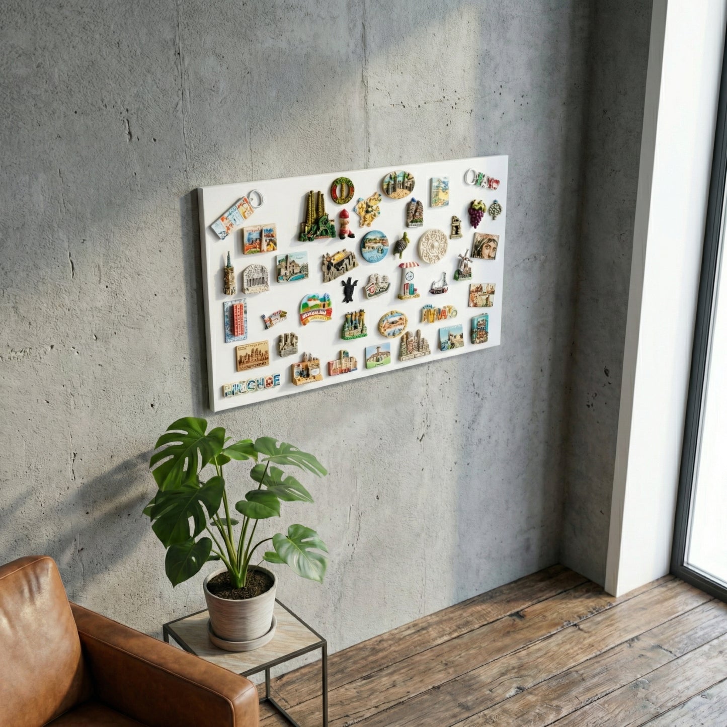 Metal Magnet Panosu Beyaz