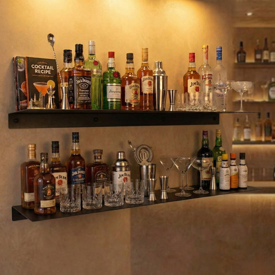 Modern Metal Bar Duvar Rafı