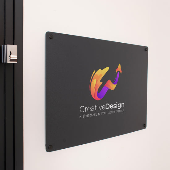 İşletmelere Özel Metal Logo Tabela