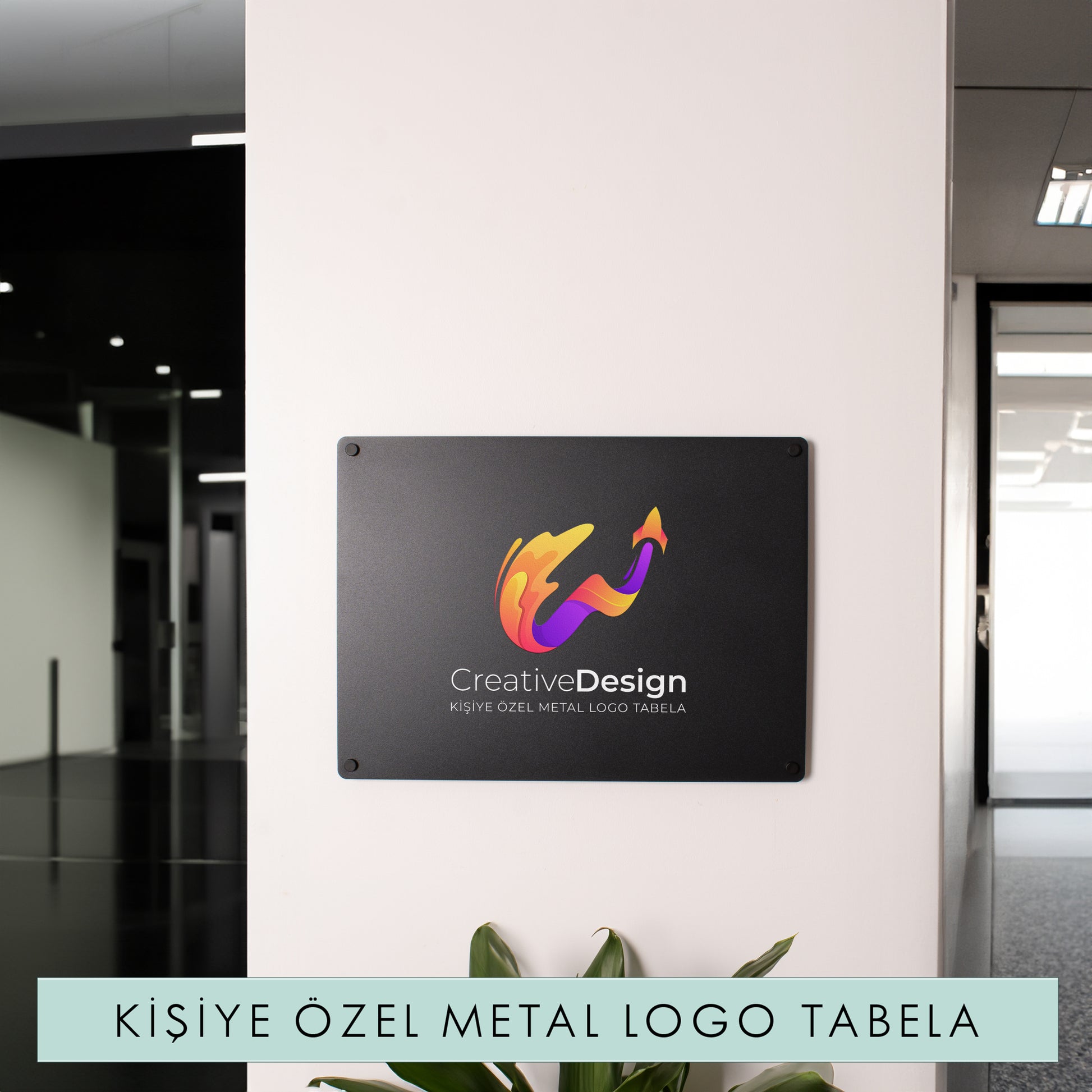 İşletmelere Özel Metal Logo Tabela