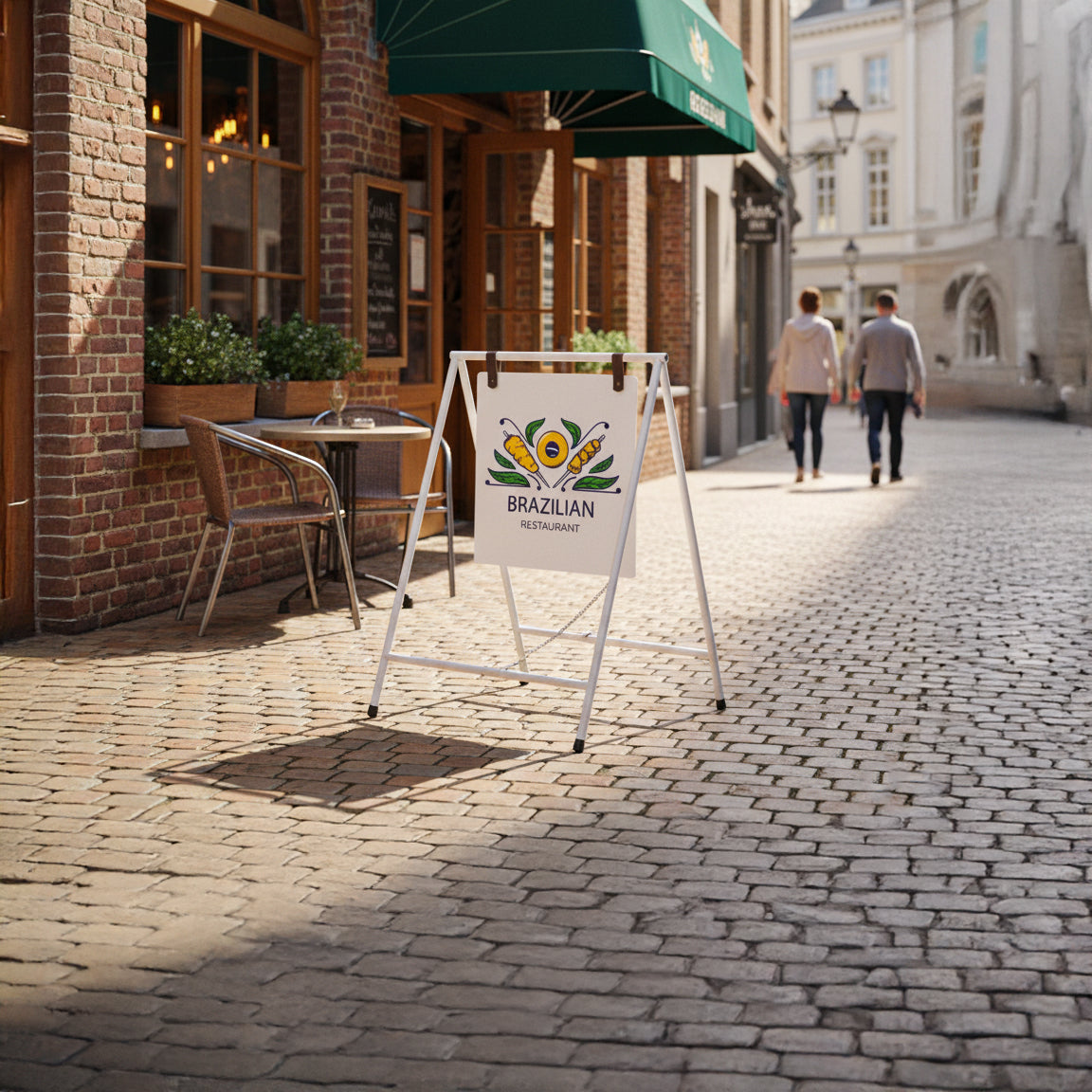 Mağaza Önü Katlanır Tabela - Beyaz