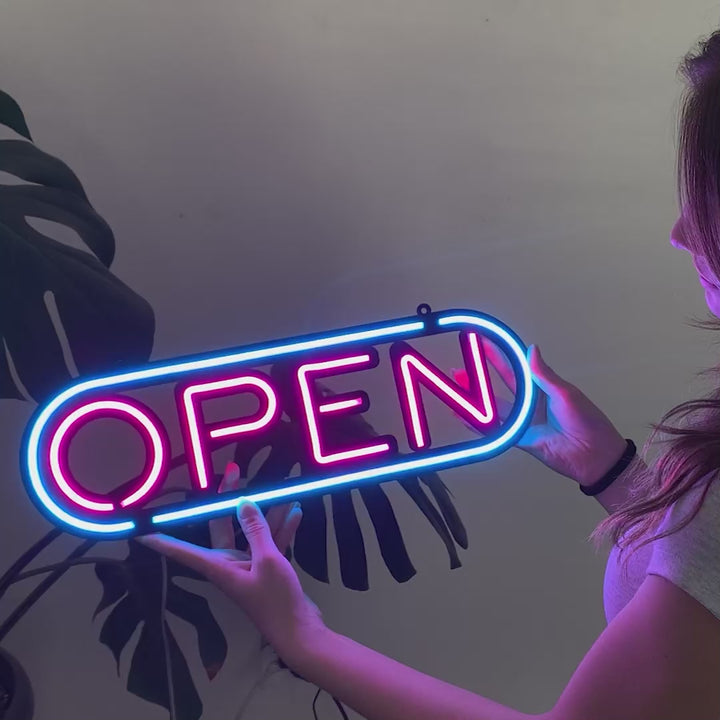 Open Neon Işık Klasik